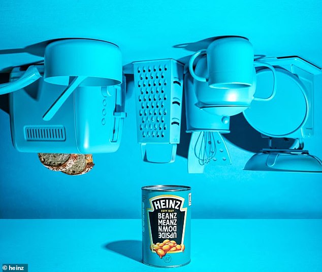 Heinz has launched an inverted tin of baked beans to encourage shoppers to keep them at home.