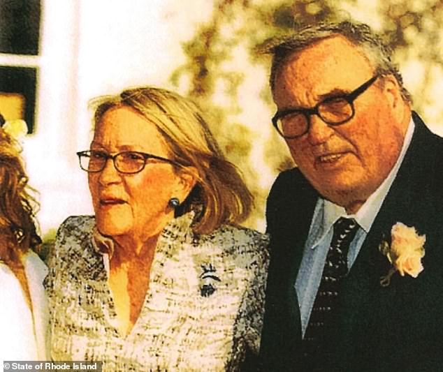 Nannette Herrick (left) pictured with the stolen brooch