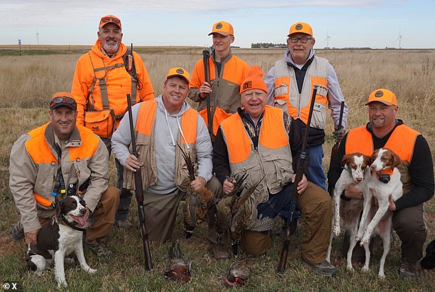 In previous years, Walz attended and hosted pheasant openings and posted several photos and videos of him enjoying the Midwest activity (pictured: Walz at the 2022 Governor's Pheasant Hunt Opening).