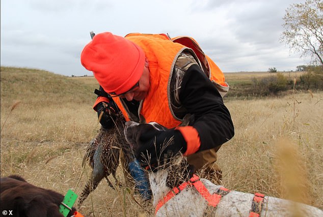 In 2019 (pictured) and 2022, Walz 'captured' a bird or two while enjoying the activity.