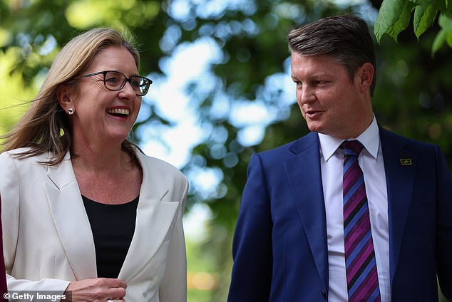 Neither Victorian Premier Jacinta Allan (pictured left) nor her deputy Ben Carroll will attend the king's welcome in Canberra.