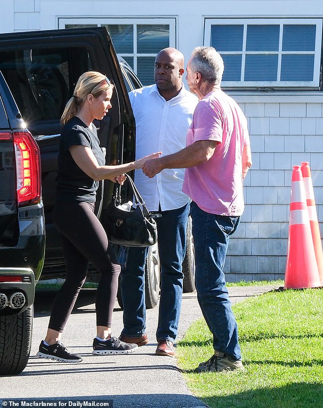 After spending an hour at the gym, the couple reportedly made a stop at Trader Joe's before heading home.