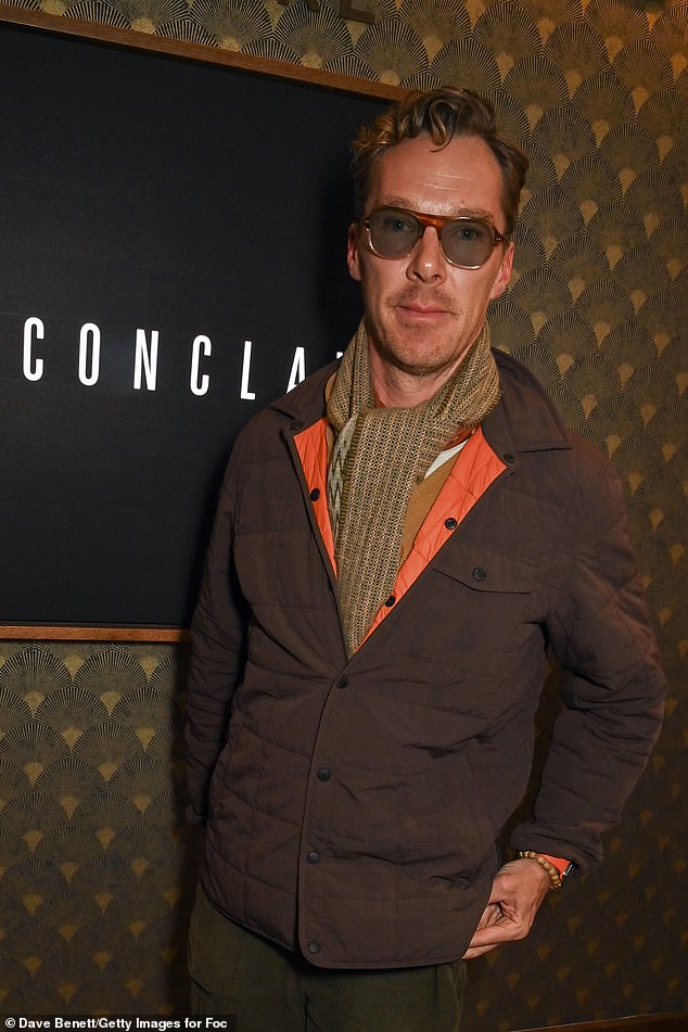 Benedict Cumberbatch seen at the Frieze Art Fair in London on Friday