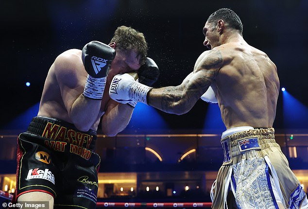 The towel was thrown from Massey's corner to end the fight at the Kingdom Arena