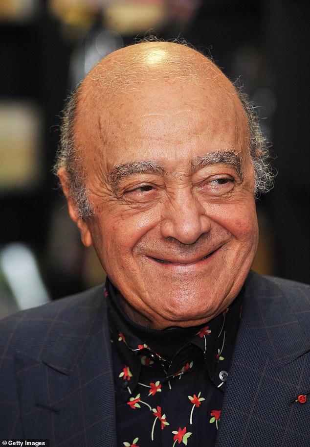 Mohamed Al Fayed (pictured), who died last year aged 94, has been accused of a litany of sexual crimes against dozens of women, some as young as 15, during the years he owned the big most prestigious stores in London.