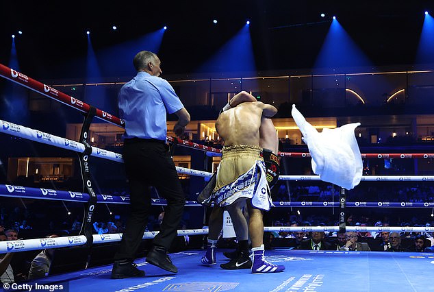 The towel was thrown from Massey's corner to end the fight at the Kingdom Arena