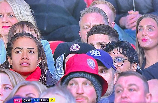 Cleary traveled to the UK to spend time with his girlfriend Mary Fowler and Sky Sports turned to the crowd to show the couple in the stands, although the top of Cleary's head was barely visible.