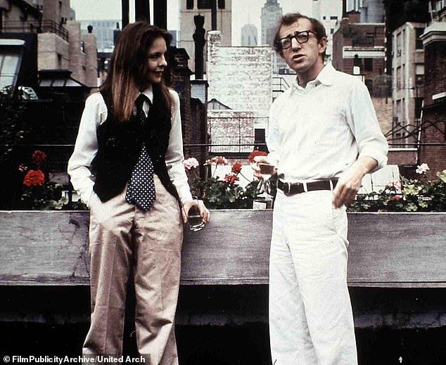 Keaton's stellar film career included her Oscar-winning performance in Annie Hall (1977) alongside writer-director Woody Allen, whom she also dated.