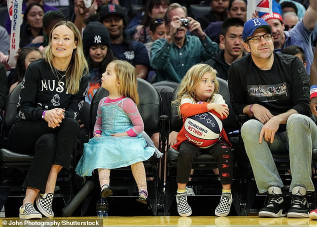 In addition to Daisy, she also shares a 10-year-old son named Otis with her ex, Ted Lasso actor Jason Sudeikis; photographed in February 2020 in Los Angeles.