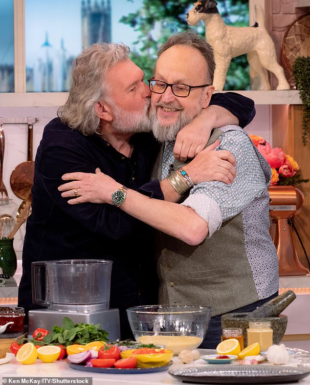 If you have talked about your struggle with grief and how you coped with the loss of your friend's death. Pictured: The couple on This Morning from April 2023.