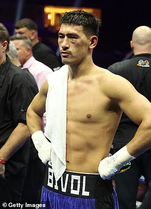 Eddie Hearn felt Bivol (pictured above) was 'robbed' of the decision on Saturday night at the Kingdom Arena in Saudi Arabia.