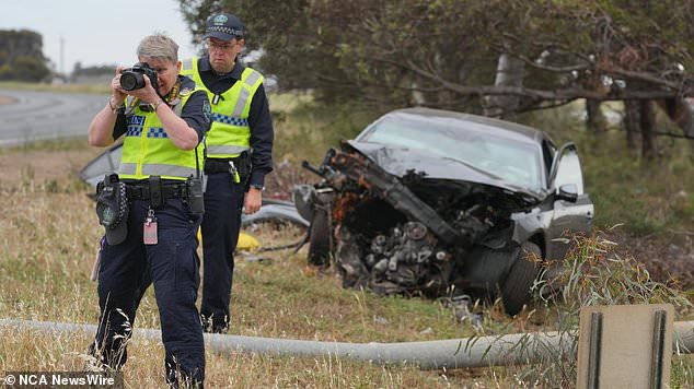 Major Crash investigators spent the day examining the scene at Waterloo Corner.