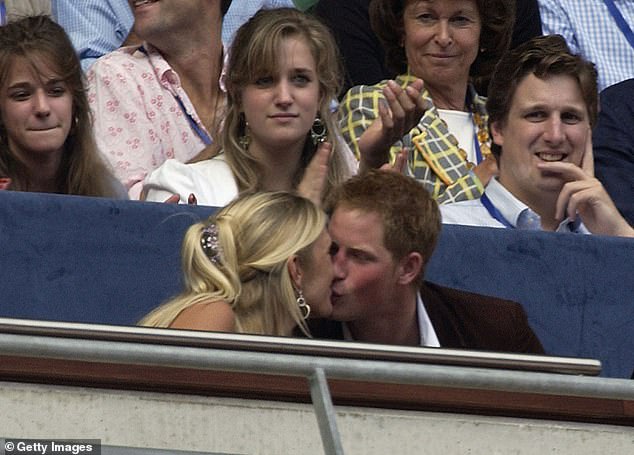 The couple kissing in the royal box at the Concert for Diana in July 2007