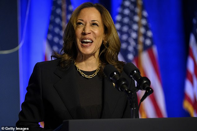 Harris at an event hosted by the Economic Club of Pittsburgh at Carnegie Mellon University