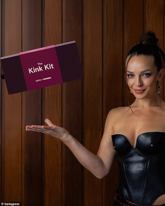 The TV presenter is busy promoting The Kink Kit, which she designed with Normal Co, posting a series of racy images on Instagram to mark the occasion.