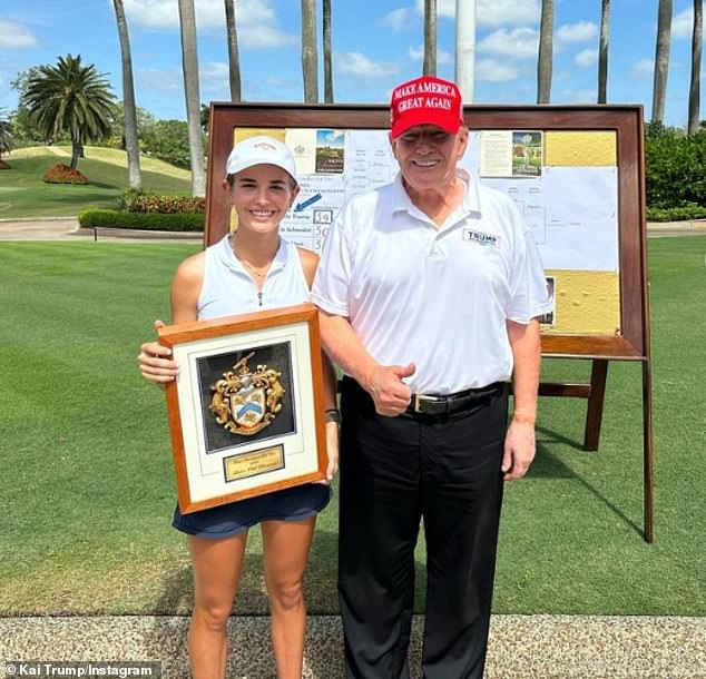 In March, Kai won the women's club championship at Trump International Course in Palm Beach.