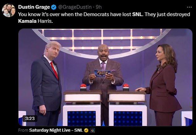 Columnist Dustin Grage Said SNL 'Destroyed' Harris at Family Feud-Themed Event