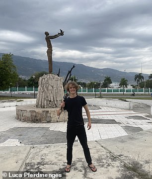 Luca, seen here in Heroes' Square, Port-au-Prince, Haiti, says: 'There are suburbs in Port-au-Prince where cars don't enter, they would be robbed'