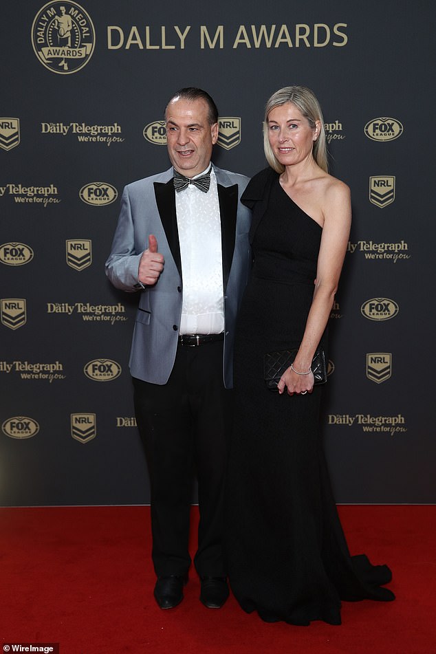 V'landys (pictured with his wife Phillippa in 2022) stated that he evaluates his role regularly because 