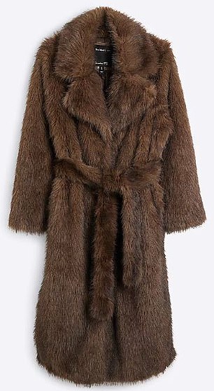 River Island Faux Fur Coat, £89