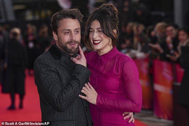 The actor was left with a huge pink mark on his face during his very PDA appearance on the red carpet during the BFI London Film Festival.