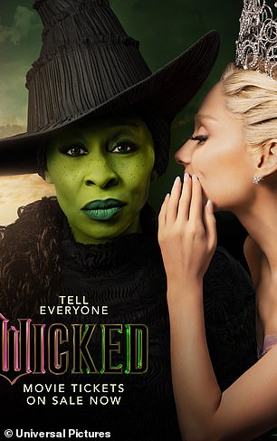 It comes after Grande and her wicked co-star Cynthia Erivo recently replicated Wicked's original artwork for the Broadway musical.