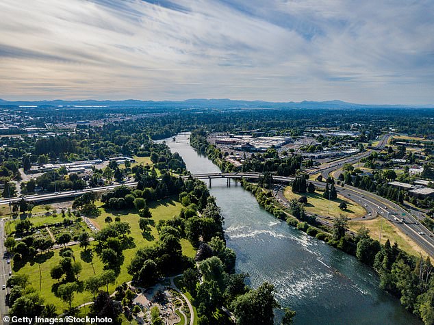 Pictured: Eugene, Oregon, where a wolverine was seen running down the street.