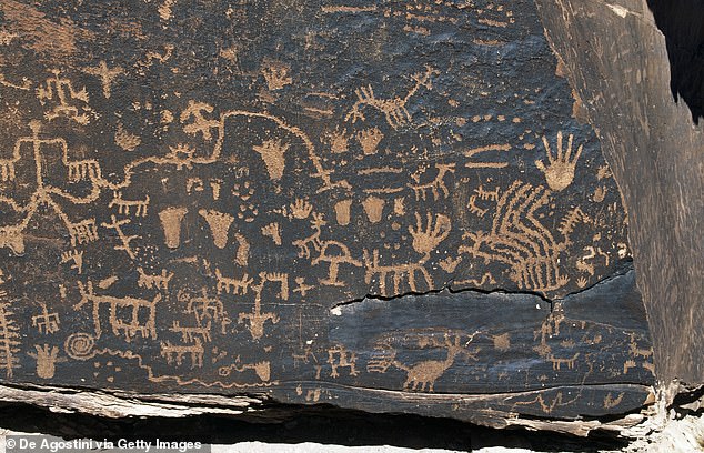 More than 650 petroglyphs can be found at Newspaper Rock, which are images etched directly into the surface of the rocks.