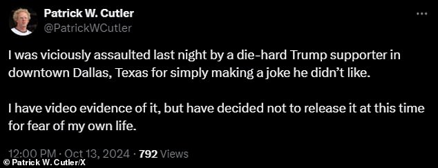 1728882091 97 Comedian claims die hard Trump supporter viciously assaulted him outside Dallas