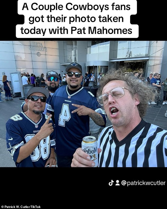 Later on Sunday, Cutler made his first TikTok post after the assault, posing with fans at Sunday's Dallas Cowboys game against the Detroit Lions at AT&T Stadium.