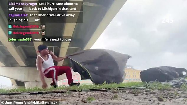 In a viral clip, Smalls could be seen being knocked to the ground by hurricane-force winds during Hurricane Helene.