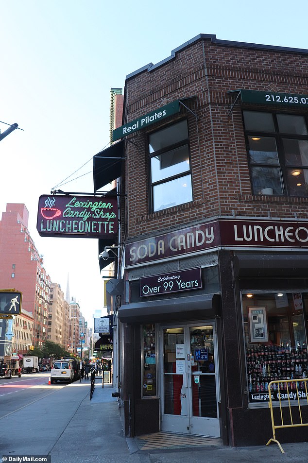 Lexington Candy Shop is located at Lexington Avenue and 83rd Street on the Upper East Side.