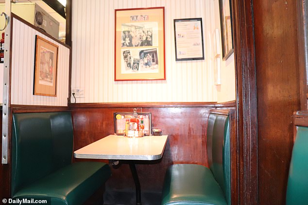 The restaurant's historic walls are filled with memorabilia from important moments in the business.