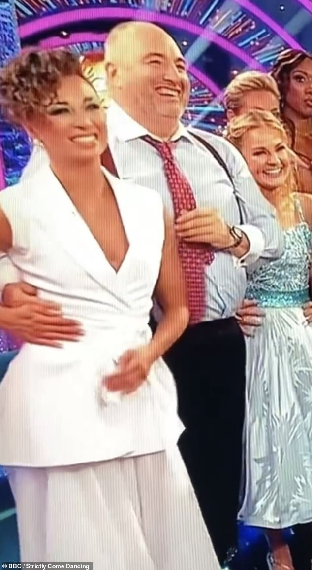 Wynne became the main talking point of Saturday night's installment of Strictly Come Dancing when her professional partner Katya Jones appeared to awkwardly remove her hand from her waist.