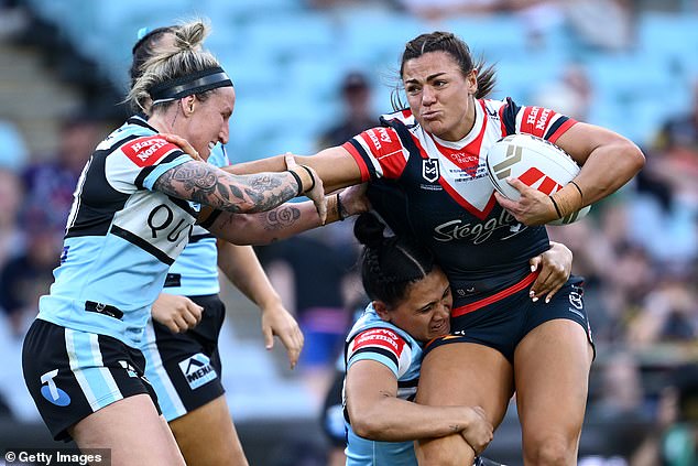 Elliott (right) joined the Roosters in 2023 and has enjoyed a stellar second season at the club.