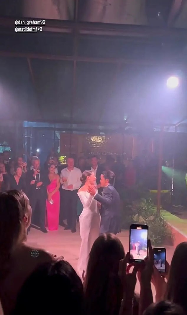 The couple's loved ones took to their social media to share glimpses of the lavish nuptials, and the couple was seen sharing their first dance together as husband and wife.