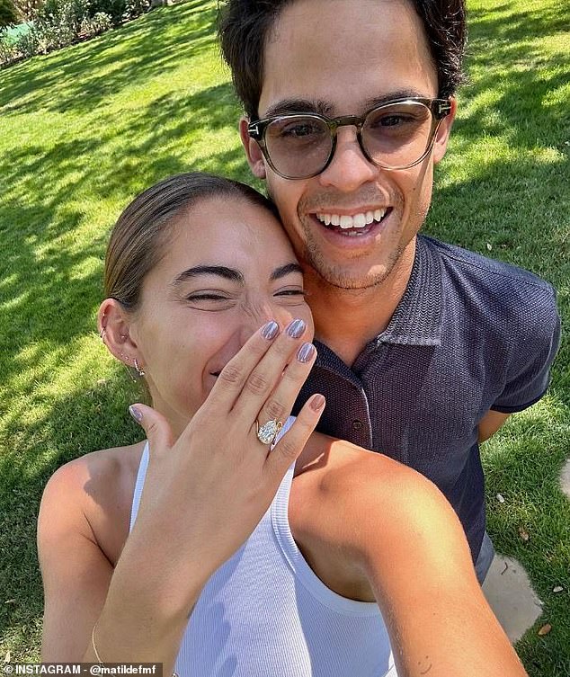 Danny then got down on one knee in August last year, and Matilde took to her Instagram to show off her huge diamond ring.