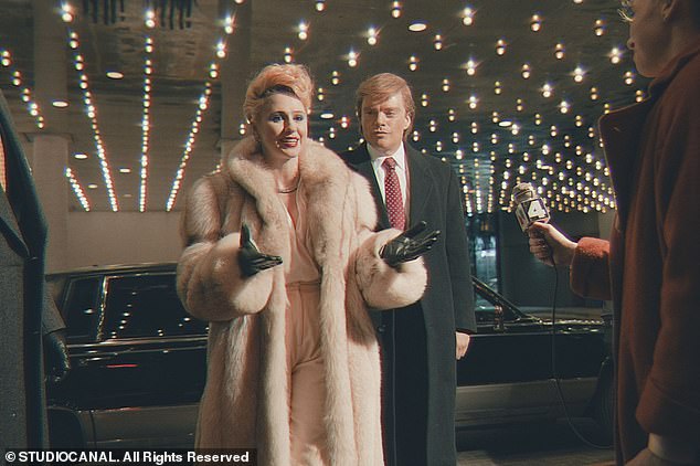 The films star Maria Bakalova as Ivana Trump (pictured, left) and Sebastian Stan as Donald Trump (pictured, right)