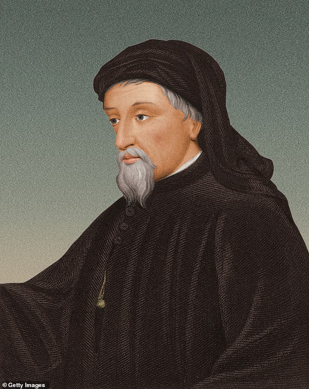 The English author Geoffrey Chaucer lived from 1343 to 1400 and wrote The Canterbury Tales.