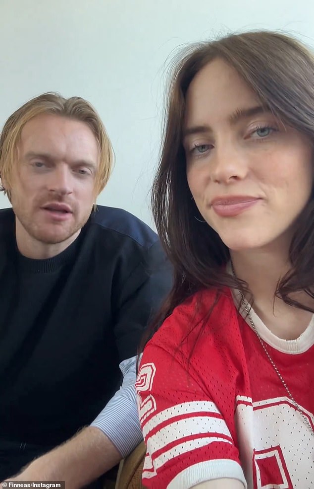 And like his little sister Billie Eilish (right, pictured on September 17), who spoke openly about his strong attraction to women last November, Finneas was quickly accused by his fans of 