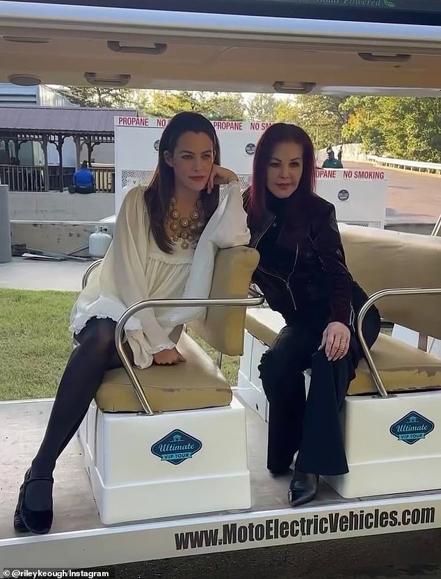 Keough spent part of his day with grandmother Priscilla Presley, dismissing any notion that any hard feelings lingered after their dispute over the trust and will of the late Lisa Marie Presley.