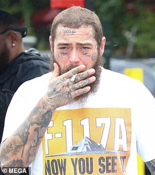 Hall said an interview with Post Malone (pictured) opened his eyes to the real cause of his introspective episodes.