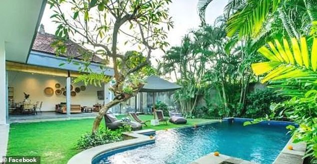 The Le Grands have advertised their villa in Seminyak for $200 a night and celebrated the fact that it is heavily booked as Christmas approaches.