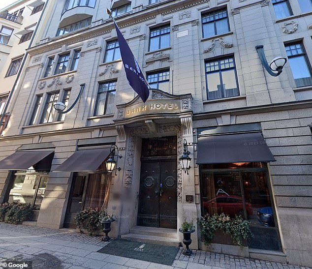 Swedish newspaper Aftonbladet reports that police are investigating a rape at Stockholm's central Bank Hotel (pictured), where Mbappé was staying, which allegedly occurred on Thursday night.