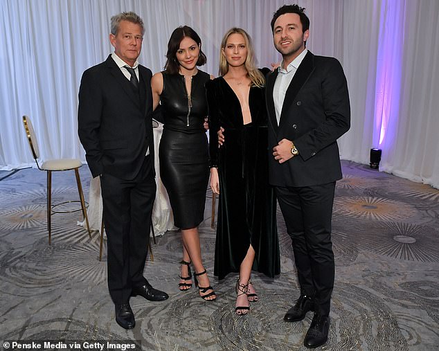 Erin Foster (second from right) with her father David, stepmother Katharine McPhee and husband Simon Tikhman.