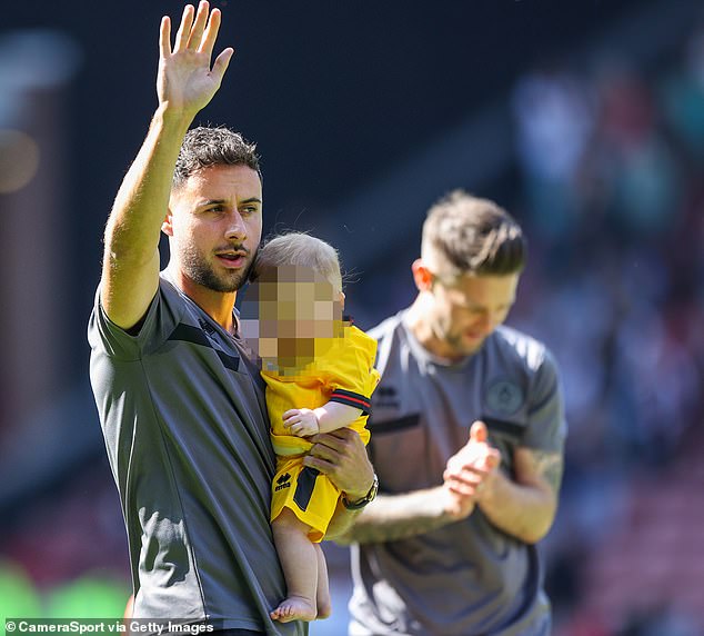 Baldock waves goodbye to the fans before the Premier League match between Sheffield United and Tottenham Hotspur at Bramall Lane