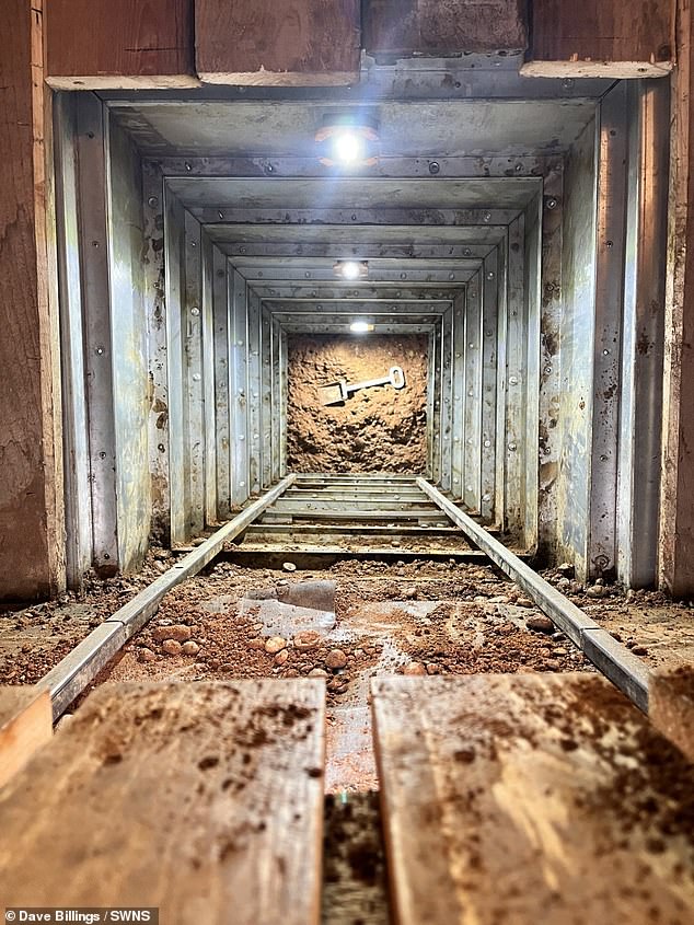 The extensive project involves a tunnel extending 35 feet from the small bunker to a new 320-foot (25 m2) habitable bunker.