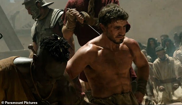 It comes after the film's most recent trailer saw Paul's Lucius Verus seek revenge against Rome in a blood-soaked battle with his captor general Marcus Acacius.