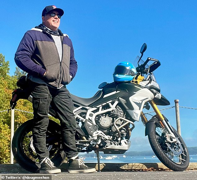 Meehan is an avid motorcyclist, as seen in images on his social media accounts.