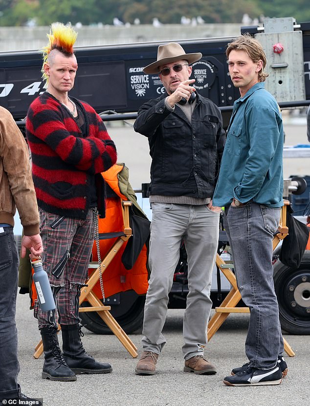 Butler, 33, and Smith, 41, were spotted on the New York City set on Monday, alongside director Darren Aronofsky (center).